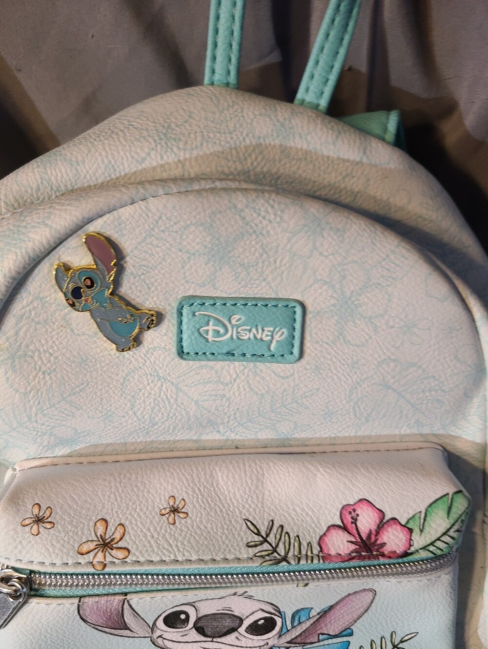 Disney Stitch Mini Backpack - Light Teal/White - Picture 5 of 7